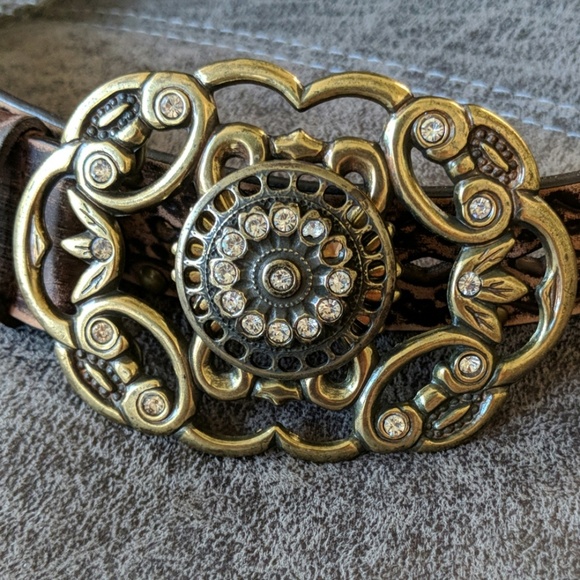 Aldo Leather Belt Sz M - Picture 2 of 8